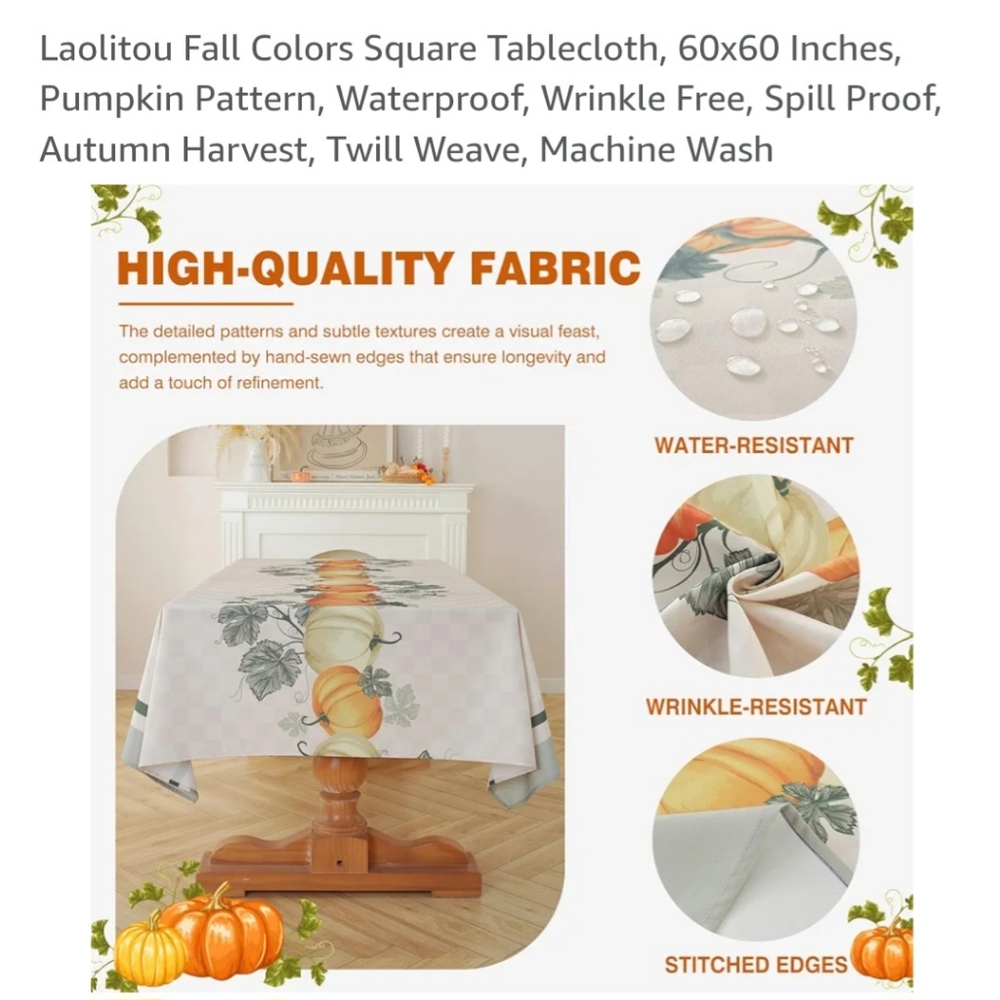 Fall Tablecloth - Picture 5 of 6